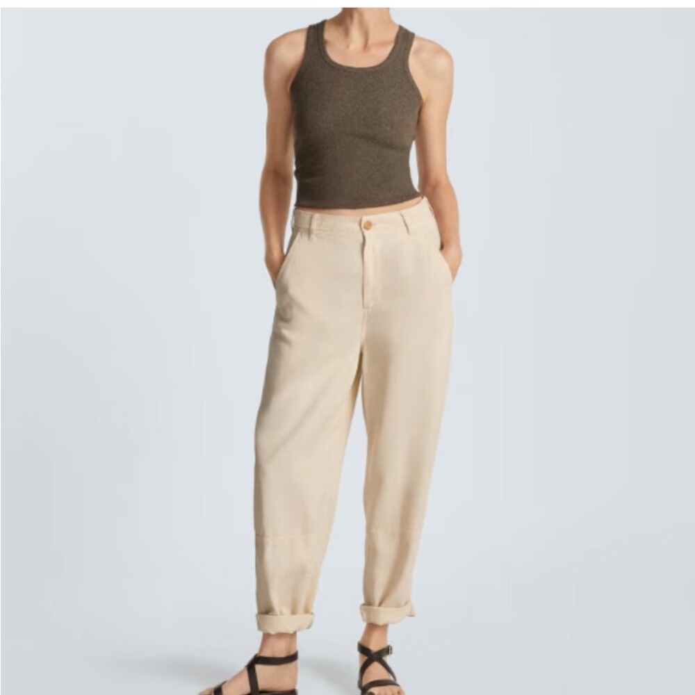Everlane women's The Chino in Buttersoft Straight-Leg 100% Tencel - SIZE 0
